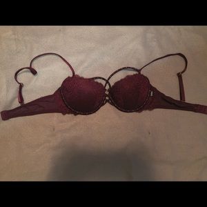 Maroon Lace Bra